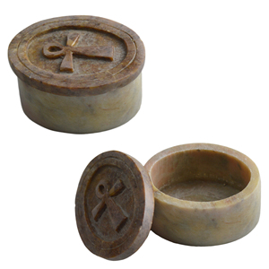 Pot à sel et poivre en marbre industriel avec finition multicolore naturelle, pot en pierre idéal pour la décoration de la table à la maison - Product Image 1