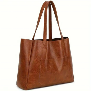 everyday fashion womens leather handbags spacious compartments comfortable carry style casual shoulder tote bags - Product Image 1
