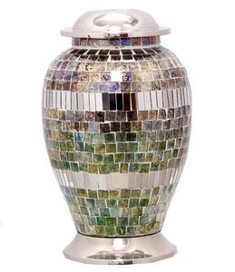 เหยือกเผาศพโมเสกกระจกโลหะ - Product Image 1