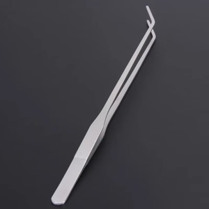 Pinzas y tijeras para peces, juego de herramientas para acuario, tijeras curvas de acero inoxidable para plantas y limpieza. - Product Image 2