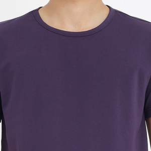 T-shirts personnalisés 100 % coton Spandex pour hommes – Nouvelle collection été 2026 – Couleurs unies – Coupe ajustée – Fabricant OEM ODM - Product Image 5