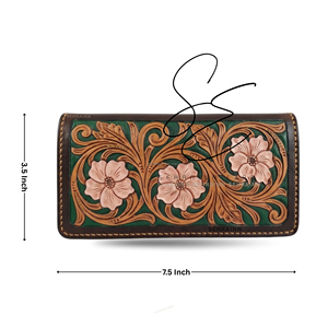 SEHRAINN Ensemble Sac Fourre-tout et Portefeuille en Cuir Gratté Vintage avec Poil - Sac à Main Western Cowgirl et Pochette Porte-cartes - Product Image 3