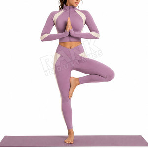 Nuevo Estilo, Color Personalizado Disponible en Diferentes Tallas, Venta al por Mayor, el Mejor Diseño, Conjuntos de Yoga Transpirables de 3 Piezas - Product Image 5