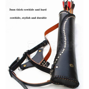 Handmade Leather Archery <b>Quiver</b> Strong Durable Build Adjustable Shoulder Belt Lightweight Outdoor Hunting Practice Gear For Men - Product Image 2