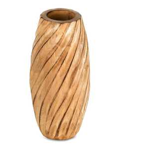 Florero Moderno de Bambú y Madera Hecho a Mano, Botella Redonda, Centro de Mesa, Recipiente de Boca Pequeña para Flores Secas - Product Image 6