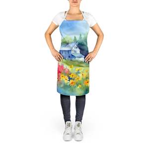 Massachusetts Mayflowers Watercolor Unisex Large Multicolor <b>Apron</b> for Cooking Baking Crafts <b>Gardening</b>-Adult Women and Men - Product Image 2