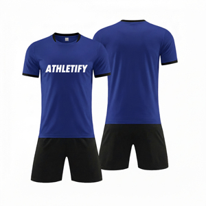 Custom Soccer Jersey Set Logo Breathable Quick Dry V-Neck Unisex Polyester Sublimated Football Uniforms for Team Training Kits - Product Image 5