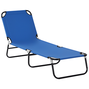 Sdraio Pieghevole a 5 Livelli di Reclinazione, Sedie da Piscina per Esterni, Lettini Prendisole con Telaio in Acciaio per Spiaggia, Giardino e Patio - Product Image 1