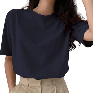 Hauts en coton pour femmes, coupe classique, doux, respirant, style décontracté, streetwear, tricoté, imprimé, broderie, logo personnalisé, OEM - Product Image 6