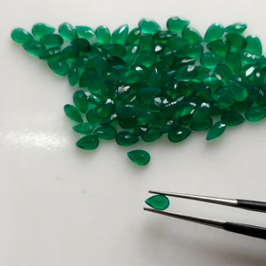 Ónix Verde Natural, Corte Pera de 5x3MM, Gema Suelta de la Mejor Calidad, Certificada por Red Mountain Gems, para Joyería - Product Image 5