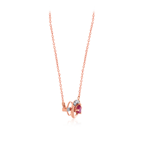 GLEAMORA ENTERPRISE Pendentif Cœur Or Rose Diamant de laboratoire taille brillant certifié pour femme, tendance, 14K, 2.942g, Couleur H, Usage quotidien - Product Image 2