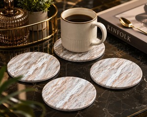 Sous-verres en marbre pour tasses à café, thé, vin et autres boissons, élégants tapis à boissons en pierre pour la maison - Product Image 6