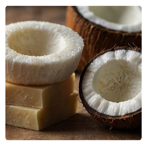 Savon à l'huile de coco sans plastique et zéro déchet – Barre corporelle végétale, végétalienne et sans cruauté animale - Product Image 1