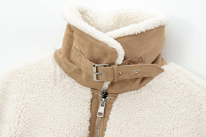 <b>Mens</b> Wool Leather <b>Jacket</b> Stylish Casual Outerwear Durable Comfortable <b>Biker</b> <b>Jacket</b> Front Zipper Closure for Autumn Winter - Product Image 4