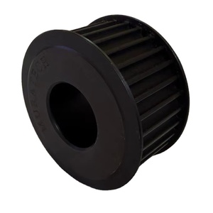 38T 8M HTD TIMING PULLEY KEYLESS <b>LOCK</b> 40MM BELT WIDTH STEEL MATERIAL FLANGE FITTED BLACKODISED CUSTOM TIMING BELT PULLEY - Product Image 4