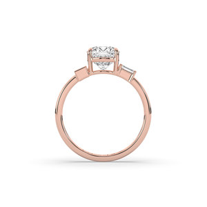 Bague de luxe pour femme en or massif 14 carats avec diamant brillant taille coussin de 2,35 carats cultivé en laboratoire - Product Image 5