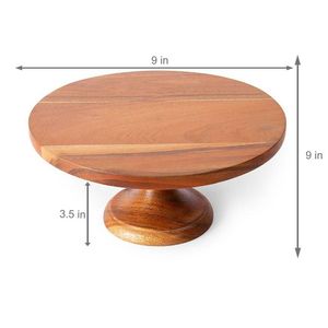 Newly <b>Crafted</b> Design Cake Stand Wooden Cake Stand Cake <b>Tools</b> Wooden Cake Platter Solid Wood Cake Stand At very good Price - Product Image 2
