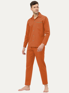 <b>Mens</b> Waffle Pajama Set Textured Knit Long Sleeve Top <b>Pants</b> Soft Cozy Home Sleepwear Relaxed <b>Lounge</b> Wear Wholesale - Product Image 2