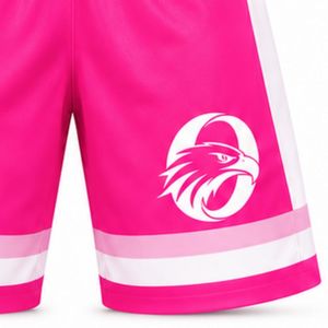 Men Hot Pink Sublimated Ice Hockey Shorts Polyester Striped <b>Athletic</b> Team Sports Shorts Training Match Clothing - Product Image 5