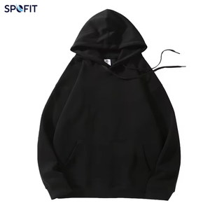Sweat-shirts à capuche d'hiver personnalisés de haute qualité, avec logo au dos, en coton/fibre de bambou, écologiques, respirants, unisexes - Product Image 2