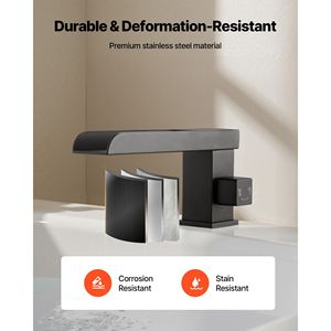 Rubinetto per vasca da bagno stile Romano con cascata a 3 fori e soffione doccia a 1 maniglia per ville - Product Image 4
