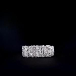 Elegante Anillo de Boda y Compromiso de Plata de Ley 925 con Moissanita y Perla de Agua Dulce, Estilo Hiphop, para Mujer y Hombre - Product Image 2