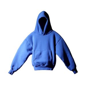 Sudadera con capucha de ajuste cuadrado personalizado para hombre de invierno 100% algodón bordado a la piedra impreso precio de fábrica hecho a medida - Product Image 3