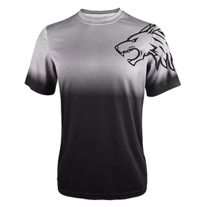 T-shirts de sport respirants pour hommes, manches courtes, haute qualité, 95% coton, 5% élasthanne, t-shirt de sport personnalisé, t-shirts de compression - Product Image 3