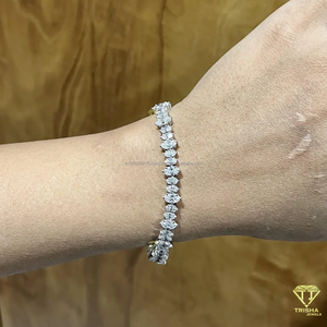 Luxury Lab Grown Diamond Tennis <b>Bracelet</b> For Women In 925 Sterling Silver Elegant Sparkling Wrist Jewelry Gift - Product Image 5