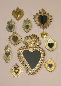Gold Plated Metal Sacred Heart <b>Mirror</b> Decorative Sunburst Mirrored Wall <b>Hanging</b> Ornament for Easter Decor - Product Image 6