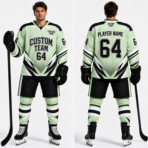 Goalie Ice Hockey Uniform Jersey Pants Socks Set Padfriendly Breathable Quickdry Mesh <b>Athletic</b> Teamwear Personalized Sublimation - Product Image 6