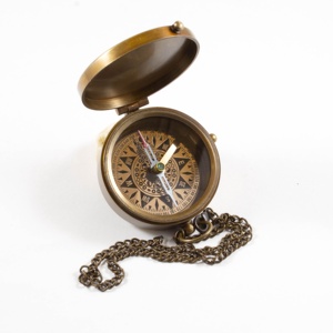 Brass Antique Vintage Survival <b>Compass</b> Metal Pocket <b>Compass</b> High Quality Outdoor Navigation Tool for Hiking Camping Hunting - Product Image 1