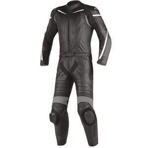 Combinaison de moto en cuir de vachette véritable personnalisée, protection CE, bleu noir, coupe-vent, équipement de moto pour homme - Product Image 2
