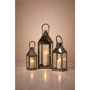 Lanterne de jardin décorative extérieure en fer noir de style gothique de luxe, porte-bougie fait main, lanterne en métal haute pour la décoration de porche et de patio - Product Image 4