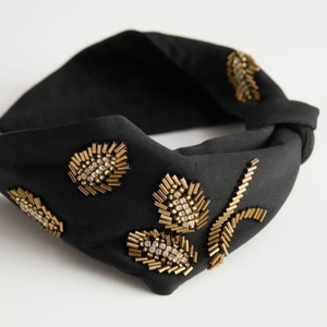 Diadema Bordada para Mujer, Diadema con Perlas, Accesorio para el Cabello, Diadema de Lujo - Product Image 1