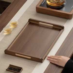 High Quality Acacia Wood Tray with Handles Wooden Decorative Serving Tray Hot Selling <b>Trophy</b> Medal & <b>Plaque</b> - Product Image 2
