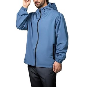 Veste coupe-vent homme personnalisable 2026, respirante, avec fermeture éclair, doublure hydrofuge, accepte le logo client, vêtements de sport OEM, imperméable - Product Image 3