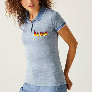 Polo pour femme 100% coton, vente directe d'usine, logo personnalisé imprimé et brodé, polo pour femme - Product Image 1