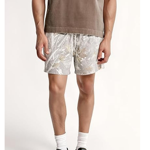 กางเกงกีฬาผู้ชายสำหรับวิ่งและออกกำลังกาย ผ้าสแปนเด็กซ์/โพลีเอสเตอร์ 240 กรัม ลายดอกไม้ ปิดด้วยเชือกผูก รับสกรีนโลโก้ - Product Image 3