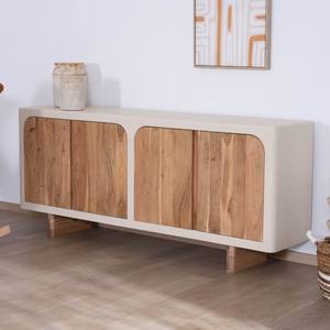 Vandana Amber Flow Large, low, 4-door <b>sideboard</b> in an organic and contemporary style, Miona - Product Image 3