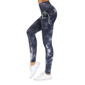 High Waist <b>Tie</b> <b>Dye</b> <b>Leggings</b> Women Full Length Stretch Breathable Yoga Pants Sporty Activewear Seamless Knitted Fit - Product Image 3