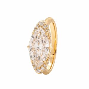 Anillo Ajustable de Plata de Ley 925 Chapado en Oro con Diamante Cultivado en Laboratorio, Joyería Fina Elegante, Regalo Clásico para Mujer - Product Image 5