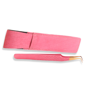 Pochette en cuir pour 1 pièce, vente en gros, fabricant et fournisseur, pinces à extensions de cils en acier inoxydable, logo personnalisé - Product Image 3