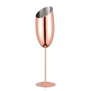 Luxury Brass/Copper Classic <b>Goblet</b> <b>Wine</b> Cup Reusable Bar Party Cocktail Beverage Glass 301-450ml Capacity - Product Image 4