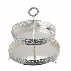 Venta caliente Metal moderno 3 Tier Cake Stand Metal Fruit Platter Aluminio Cake Stand Stands Cake Tools DE LA India en venta al por mayor - Product Image 5