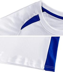 Tenues de football pour enfants de couleur blanche, ensembles de maillots et shorts respirants, uniformes d'entraînement scolaire, coupe régulière pour enfants - Product Image 3