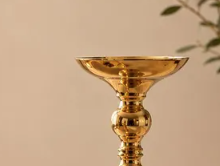 Wholesale <b>Set</b> of 3 Luxury Polished Gold Metal Pillar <b>Candle</b> Holders Modern Tall Brass Finish Candlestick Pedestal Stands for - Product Image 5