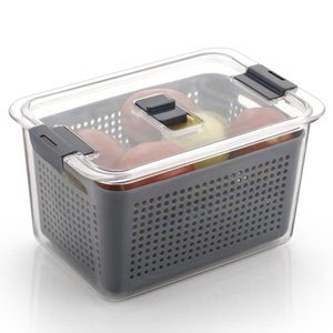 Caja hermética ecológica a prueba de fugas para microondas, caja de almacenamiento de alimentos segura para verduras frescas, escurridor de frutas, almacenamiento de cocina - Product Image 4