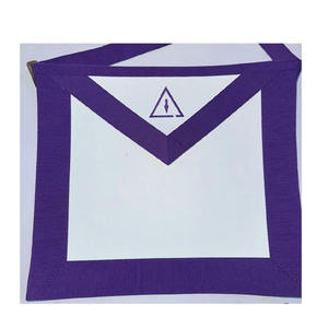 Delantal masónico de piel de cordero bordado a mano, conjunto de regalia y collar para Maestro Masón Real y Selecto, delantal y collar de piel de cordero, hecho a mano 2026 - Product Image 1