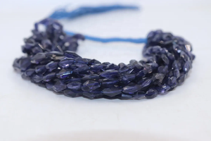 Cuentas facetadas de iolita de corte elegante de 5-7 mm, hilo de cuentas de iolita facetadas en forma de cometa para la fabricación de joyas. - Product Image 5